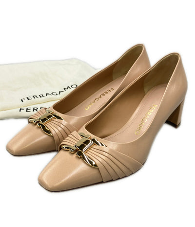 Salvatore Ferragamo ガンチーニスクウェアトゥパンプス レディース SIZE 5 1/2 サルヴァトーレフェラガモ