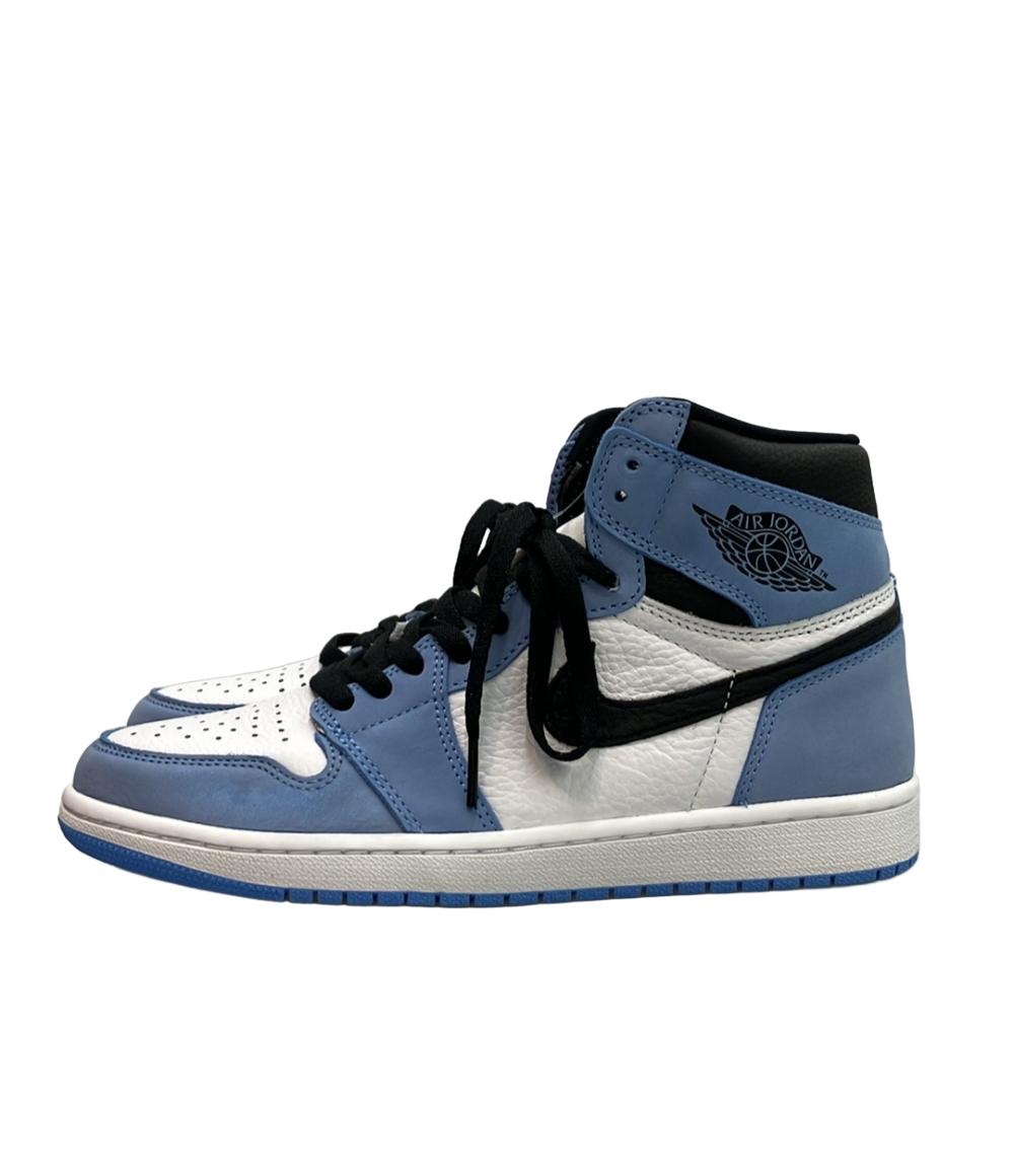 美品 Air Jordan NIKE ハイカットスニーカー ユニバーシティブルー