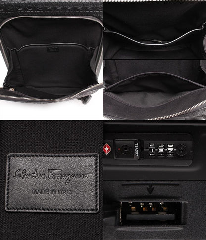 サルヴァトーレフェラガモ キャリーケース トラベルケース トロリー ガンチーニ カーフレザー メンズ Salvatore Ferragamo