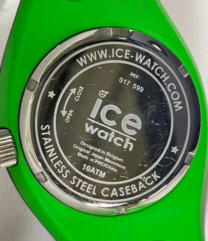 ice watch 腕時計 ブラックグリーンミディアム ピエールクエ クオーツ ブラック 017599 レディース メンズ アイスウォッチ