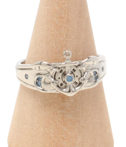 美品 リング 指輪 2点セット SV925 アズールレーン 簡体字５周年 配信記念指輪 ユニセックス SIZE 16号 9号