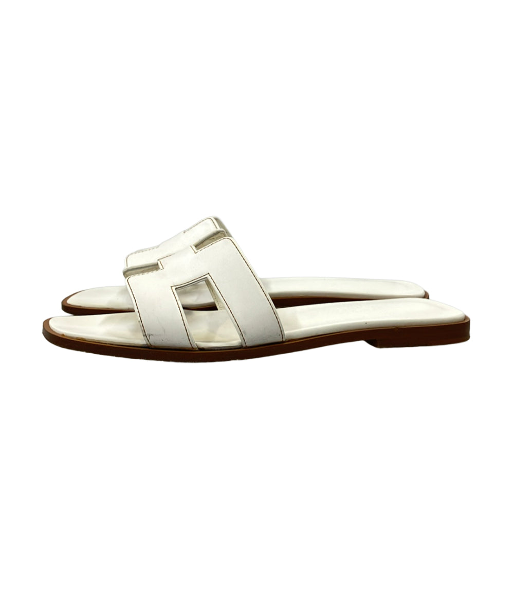 HERMES フラットレザーサンダル オラン レディース SIZE 37 1/2 エルメス