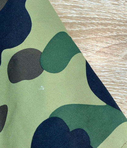 A BATHING APE ナイロンジャケット カモフラージュ柄 ブラック 猿顔ロゴ リバーシブル 17SS 1ST CAMO HOODIE JACKET 001LJD801002X メンズ SIZE M
