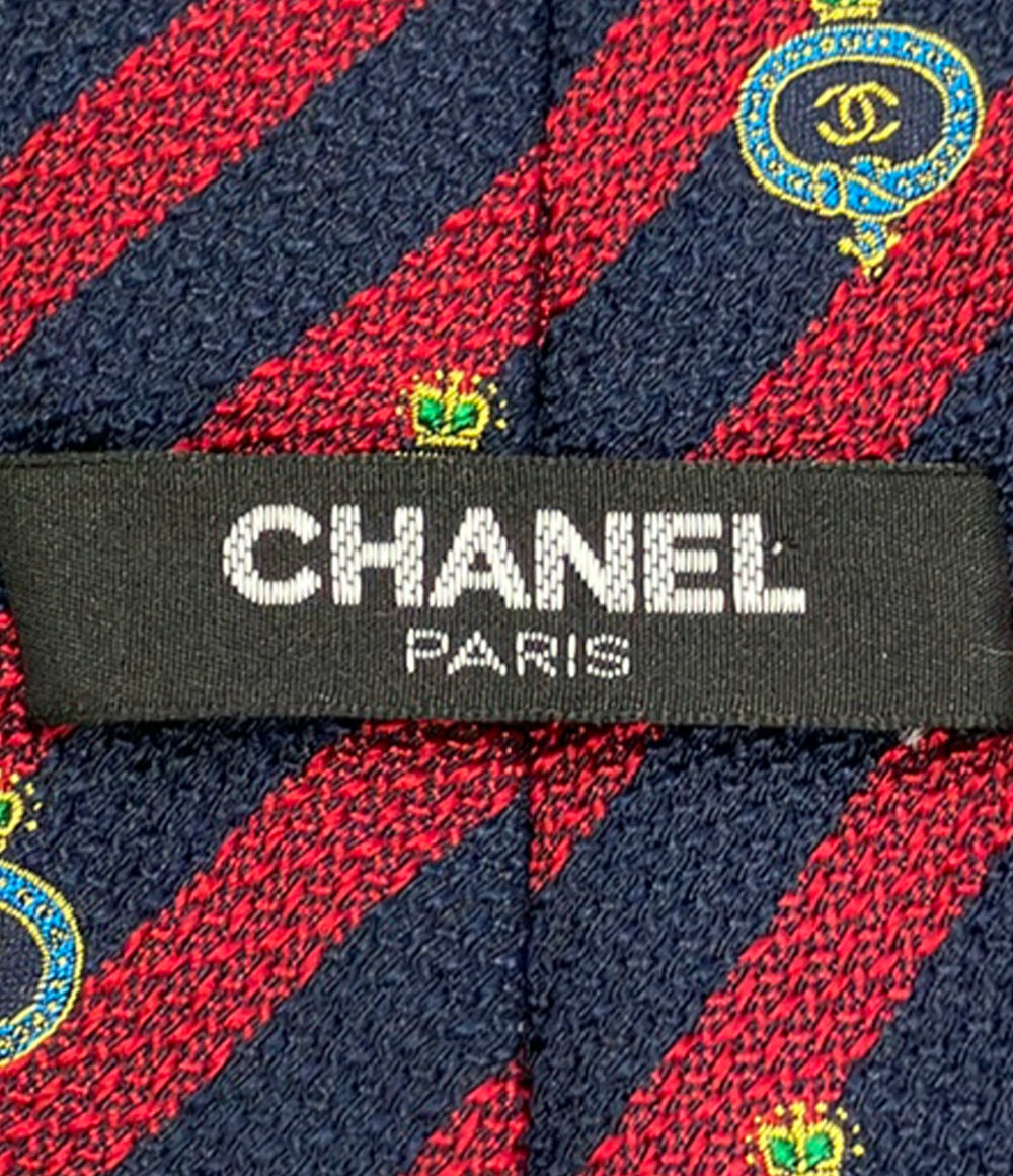 CHANEL ネクタイ シルク100% 王冠柄 メンズ シャネル