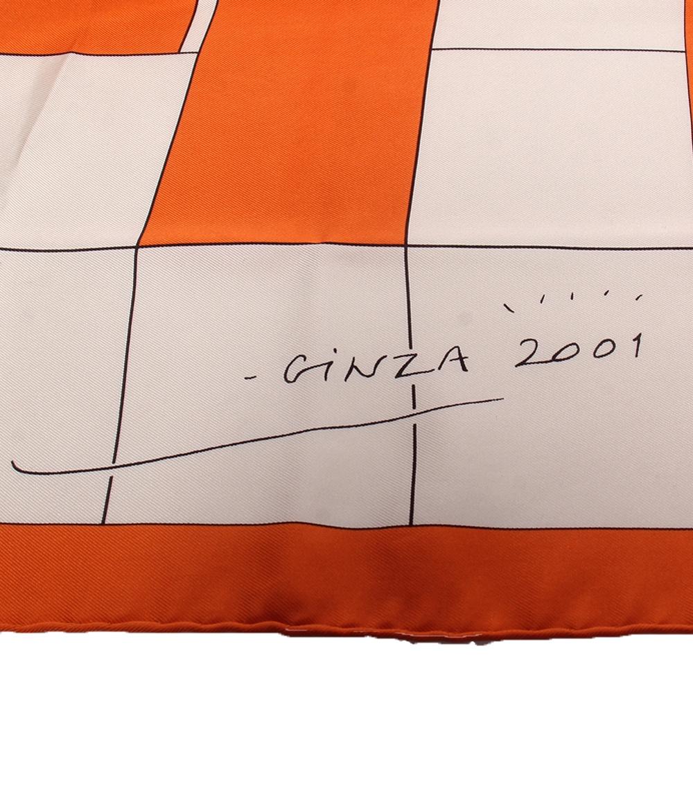 HERMES スカーフ シルク100% カレ45 GINZA 2001 レディース エルメス