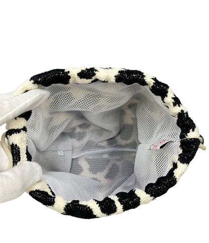 美品 FEILER 巾着ポーチ 牛柄 ラブラリー レディース フェイラー