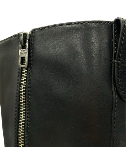 訳あり COACH サイドジップロングブーツ TURNLOCK RDG BT ITL FG1012 レディース SIZE 36.5 コーチ