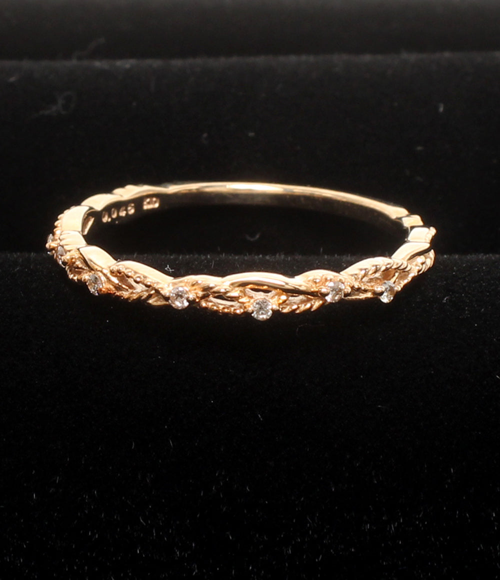 美品 NOJESS リング 指輪 K10 ダイヤ 0.046ct レディース SIZE 13号 ノジェス