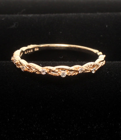 美品 NOJESS リング 指輪 K10 ダイヤ 0.046ct レディース SIZE 13号 ノジェス