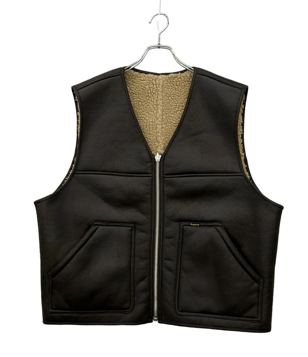 【supreme リバーシブルベスト】 Supreme フェイクファー ベスト Reversible Faux Shearling Work Vest