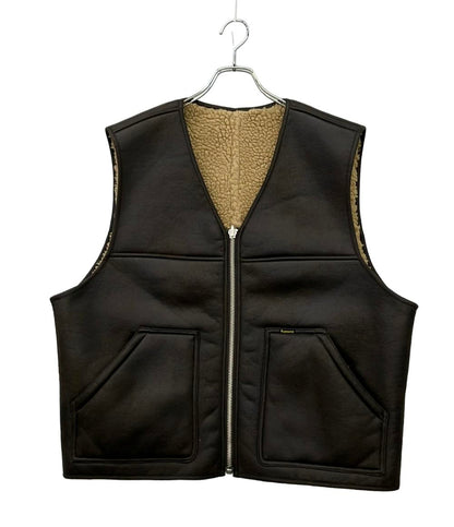 Supreme フェイクファー ベスト Reversible Faux Shearling Work Vest 24AW リバーシブル ファー シアリング ワーク ベスト メンズ SIZE L