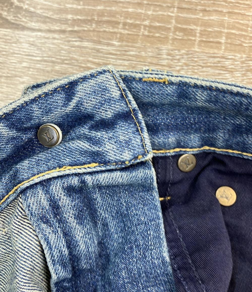 LOUIS VUITTON デニムパンツ モノグラム レザー パッチ RW241WW GM1