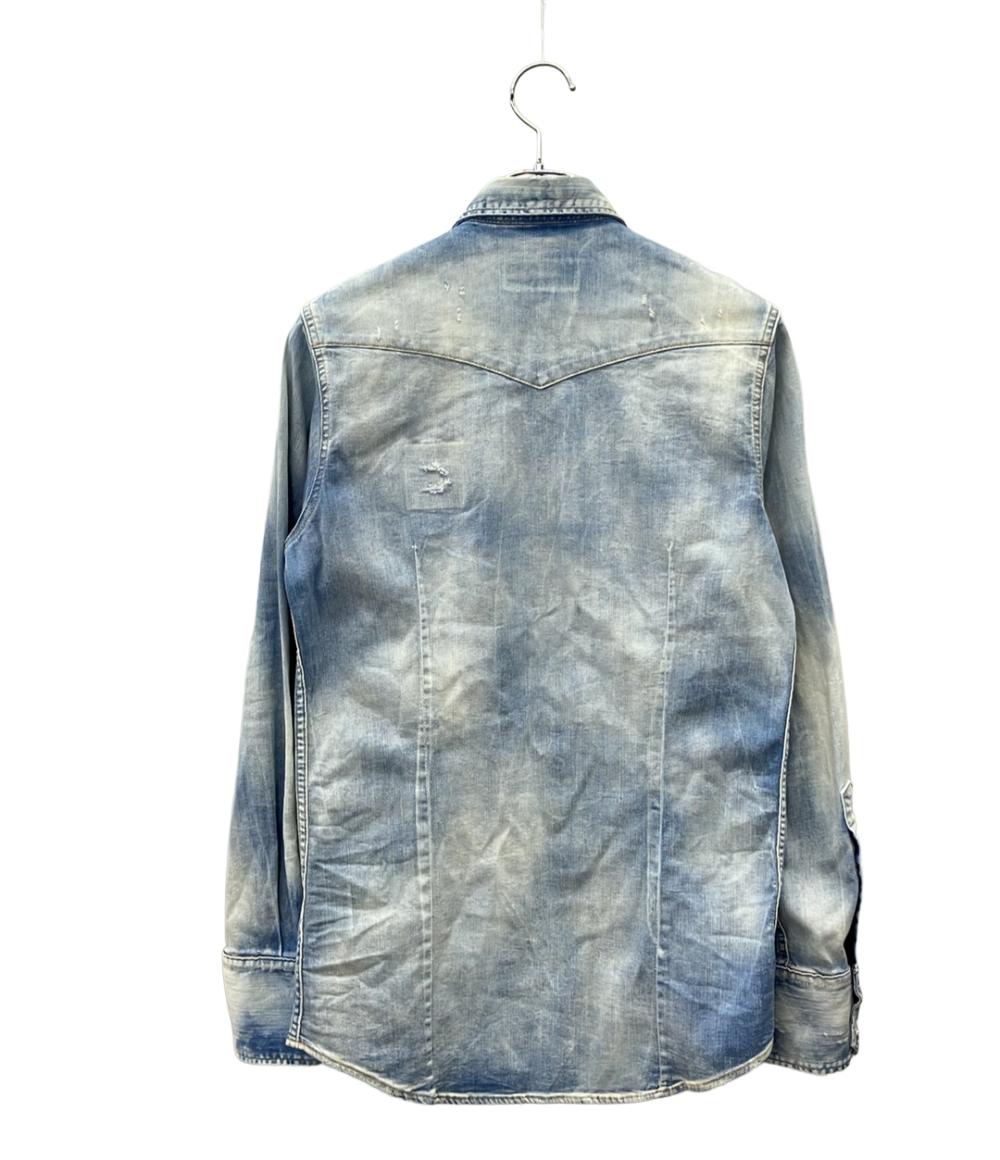 DSQUARED2 長袖 デニムシャツ ダメージ加工 メンズ SIZE 44 (S) ディースクエアード
