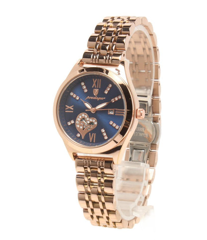 美品 POEDAGAR 腕時計 クオーツ ネイビー系 レディース ポエダガー