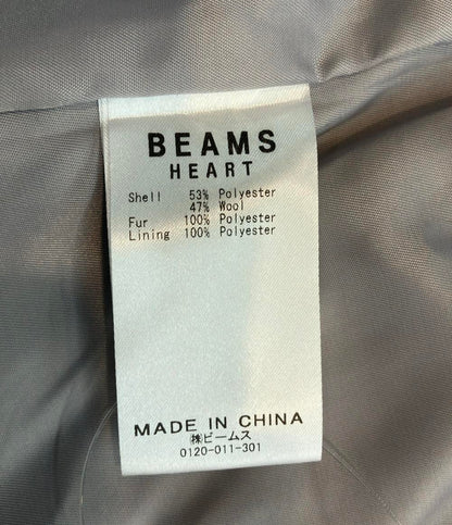 美品 ビームスハート ノーカラーコート レディース SIZE M BEAMS HEART