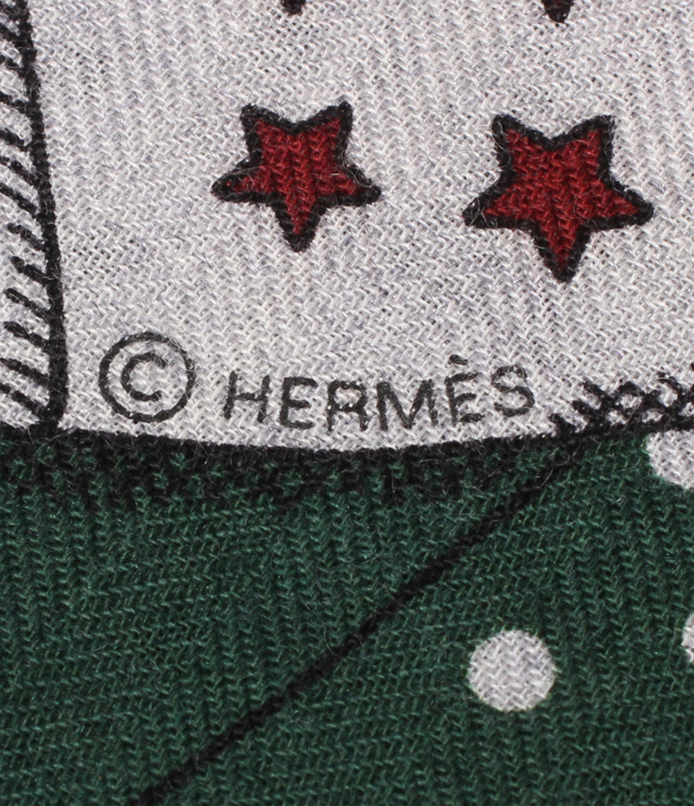 美品 HERMES ストール カレ140 カレジェアン ZOUAVES ET DRAGONS レディース エルメス