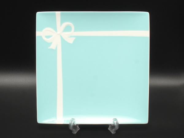 美品 TIFFANY&Co. スクエアプレート 皿 24cm ブルーボックス ティファニー