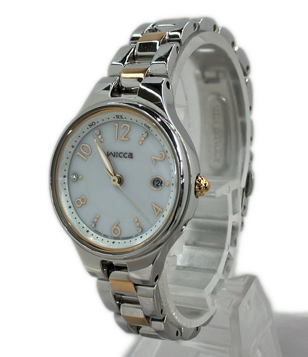 CITIZEN 腕時計 ウィッカ wicca ソーラー ホワイト H0F6-001K102 レディース シチズン