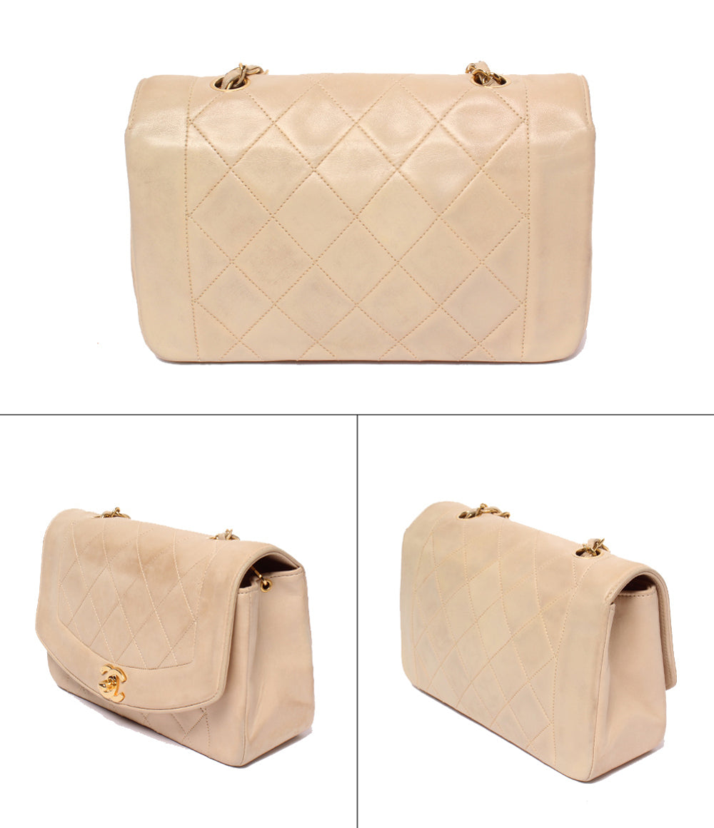 CHANEL チェーンショルダーバッグ 肩掛け 斜め掛け シングルチェーン シングルフラップ ゴールド金具 4番台 マトラッセ レディース シャネル