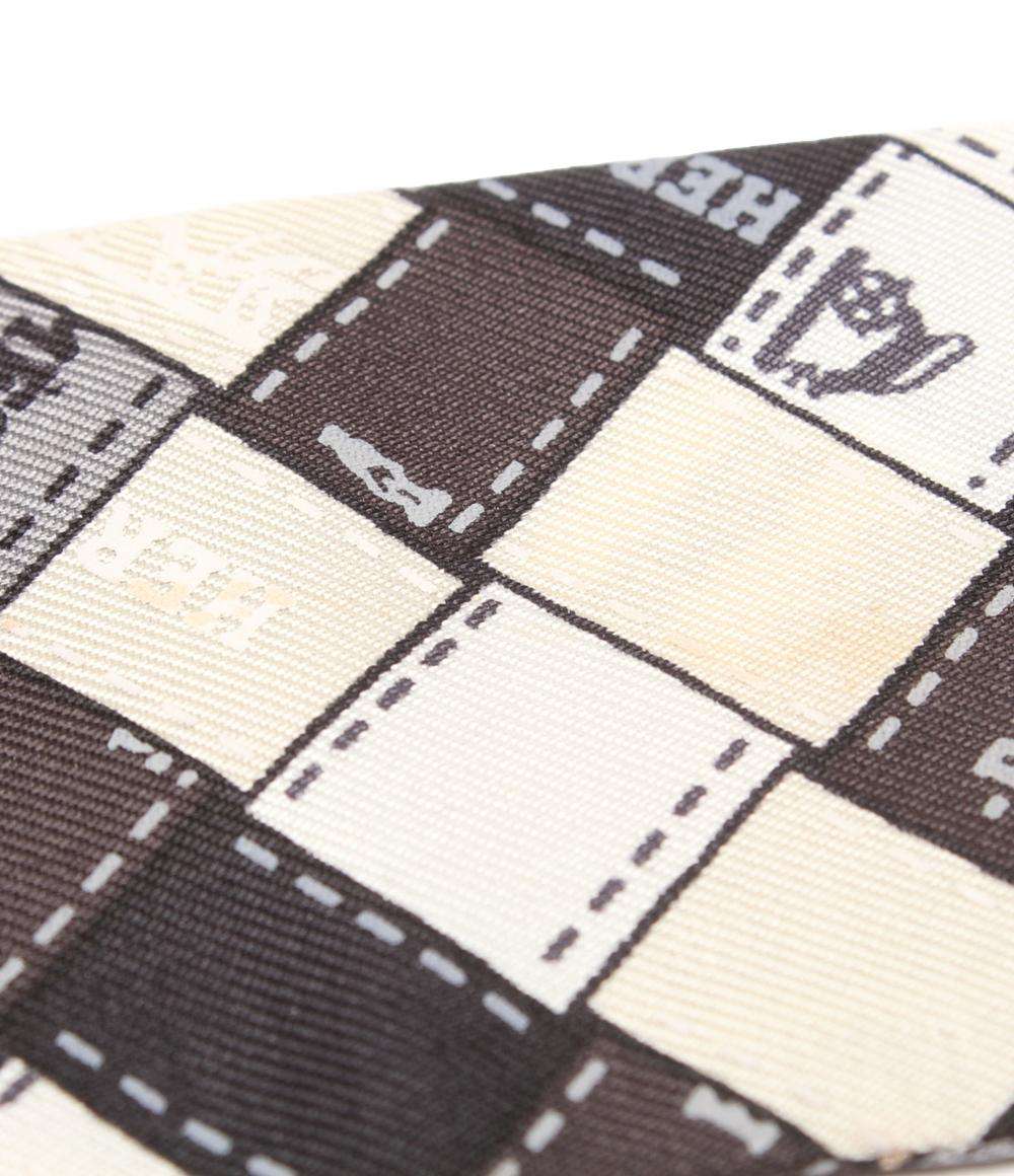 エルメス スカーフ ツイリー シルク100％ ボリュデュック チェック レディース HERMES