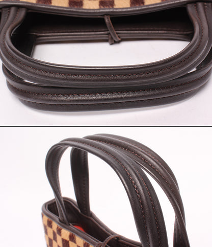 LOUIS VUITTON ハンドバッグ ハラコ インパラ ダミエソバージュ M92133 ルイ・ヴィトン