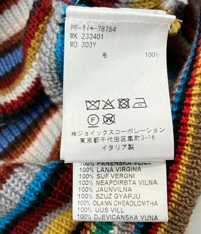 美品 ポール・スミス ボーダー柄ウールプルオーバーニットベスト メンズ SIZE M Paul Smith