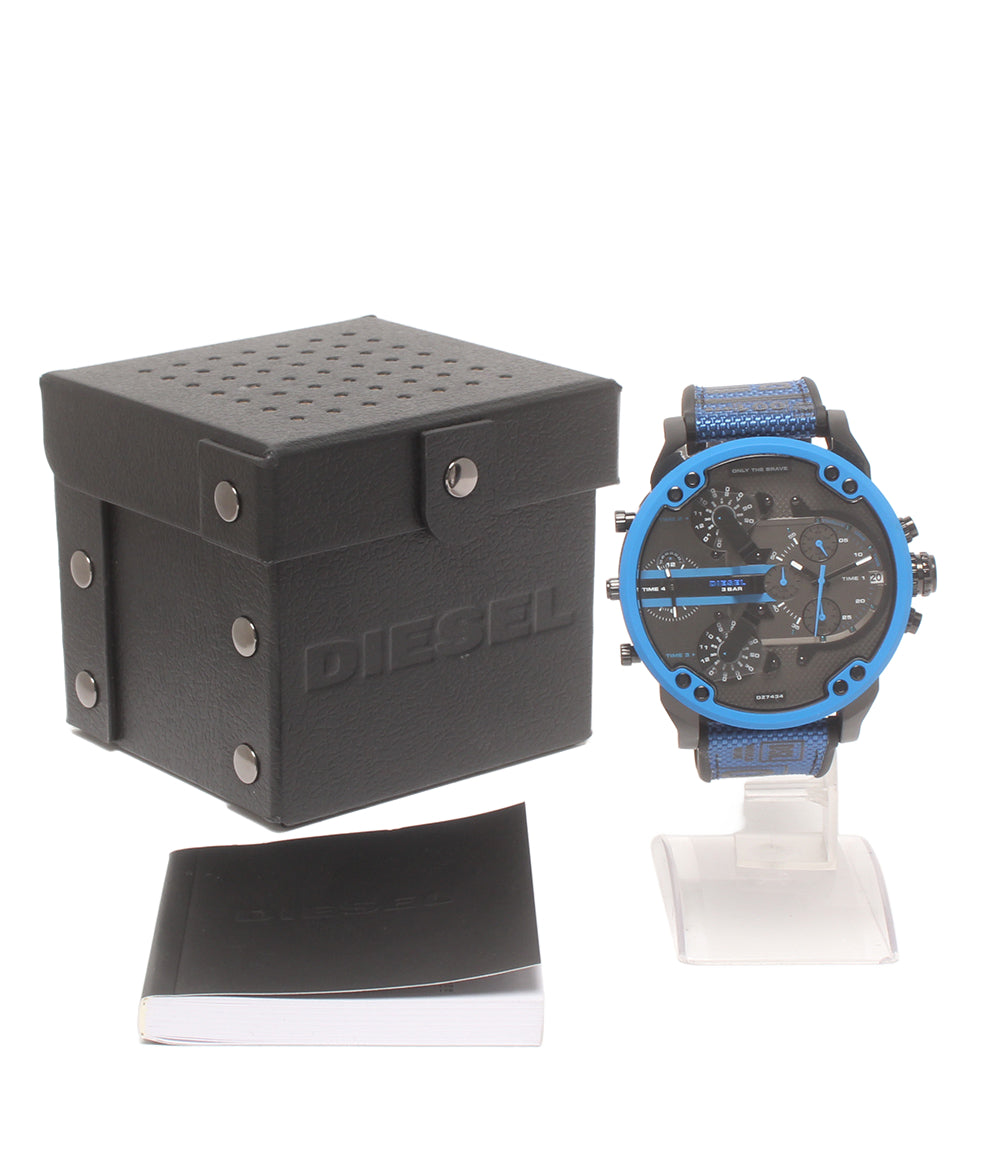 DIESEL 腕時計 ミスターダディ クオーツ ブラック DZ-7434 メンズ ディーゼル