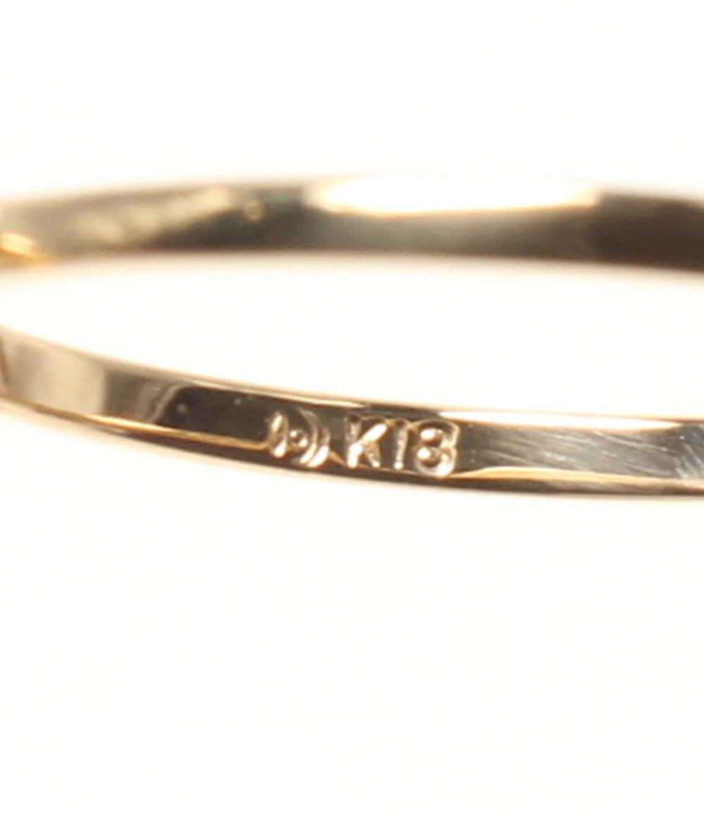 美品 タサキ リング 指輪 K18 パール ダイヤ0.01ct レディース SIZE 11号 TASAKI