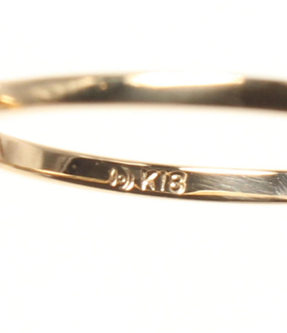 美品 タサキ リング 指輪 K18 パール ダイヤ0.01ct レディース SIZE 11号 TASAKI