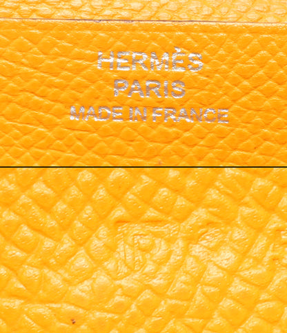 HERMES 長財布 □P刻印 シルバー金具 ヴォーエプソン ベアンスフレ レディース エルメス