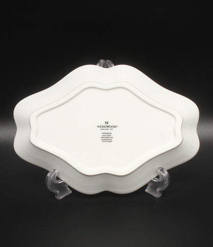 美品 WEDGWOOD ダイヤディッシュ 皿 22cm インタグリオ プラチナ ウエッジウッド