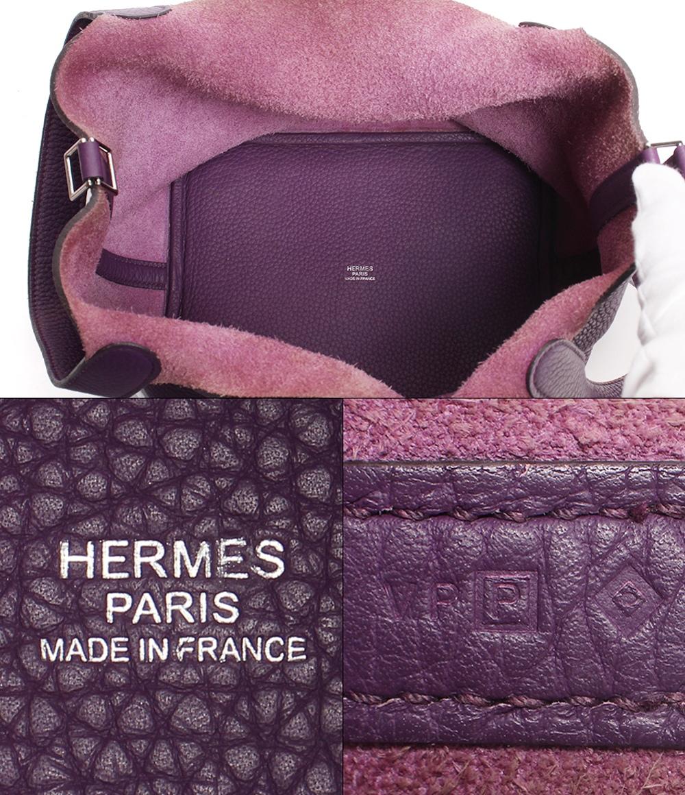 エルメス レザーハンドバッグ □P刻印 シルバー金具 ピコタンロックMM トリヨンクレマンス レディース HERMES