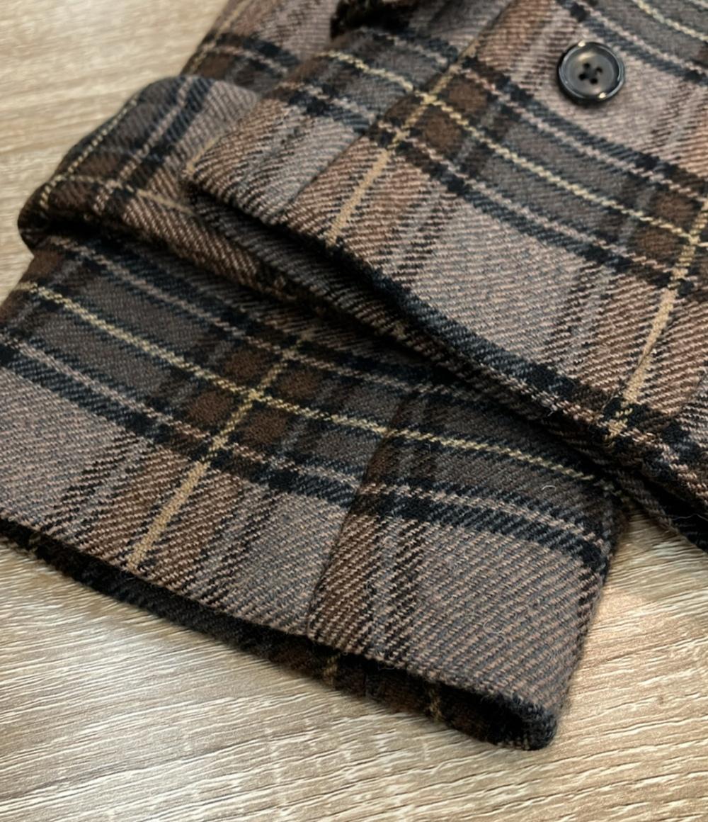 美品 ユナイテッドアローズ オンブレチェックバルカラーコート メンズ SIZE M UNITED ARROWS