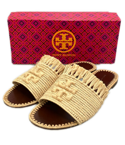 Tory Burch フラットサンダル エレノア ラフィア レディース SIZE 7.5 (25cm) トリーバーチ