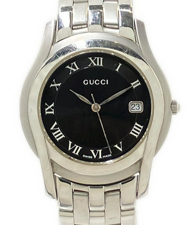 GUCCI 腕時計 クオーツ ブラック YA055302 メンズ グッチ