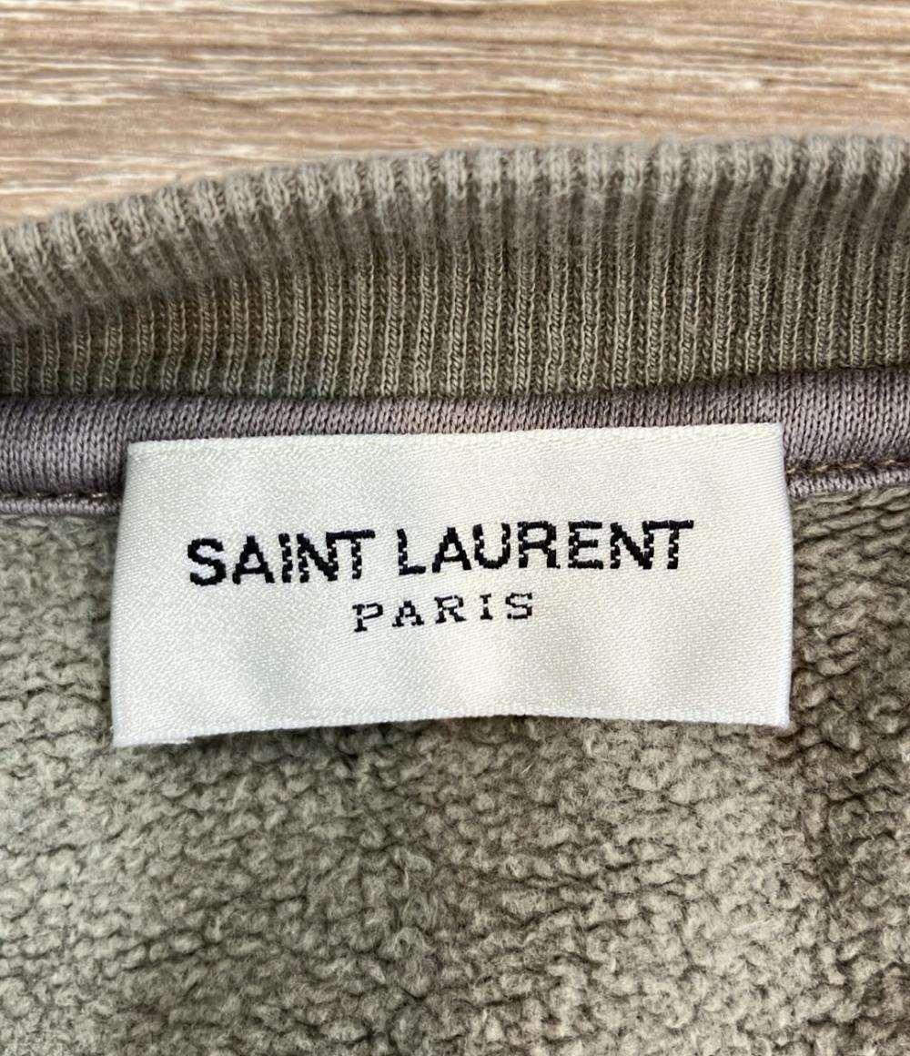 SAINT LAURENT 長袖スウェット グレージュ ショート丈 716525 レディース SIZE S サンローラン