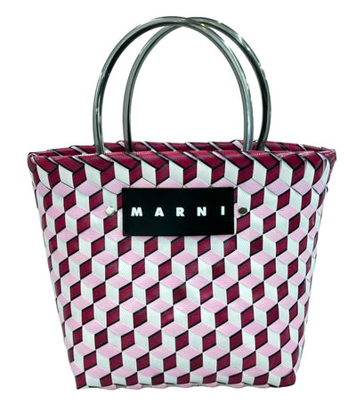 美品 マルニ ストロー編み込みトートバッグ レディース MARNI