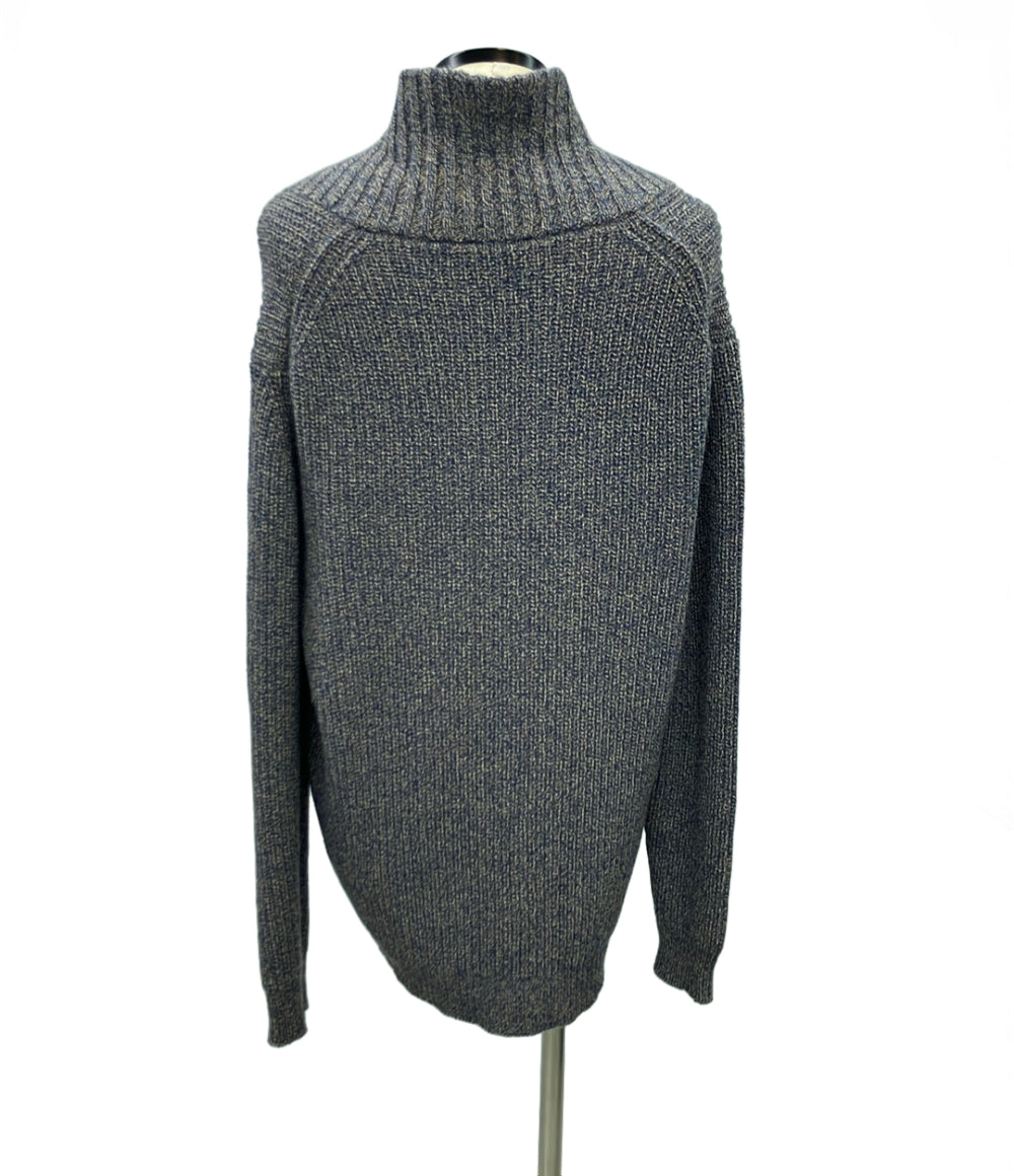美品 HACKETT LONDON 長袖カーディガン ブルー×ベージュ メンズ SIZE XL ハケットロンドン