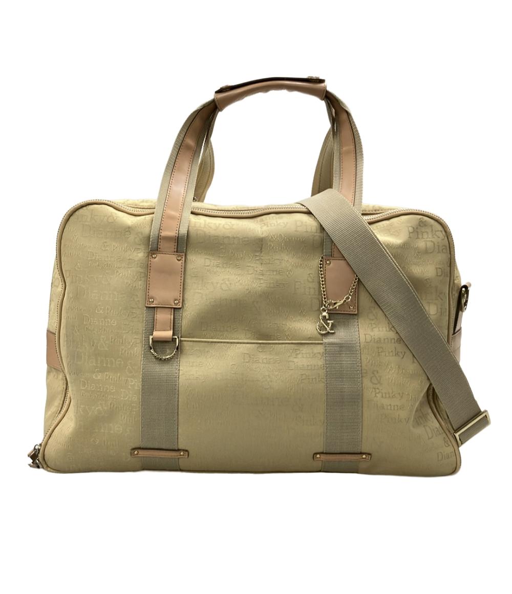 Pinky&Dianne 2way ボストンバッグ ショルダーバッグ 斜め掛け ロゴ レディース ピンキー＆ダイアン