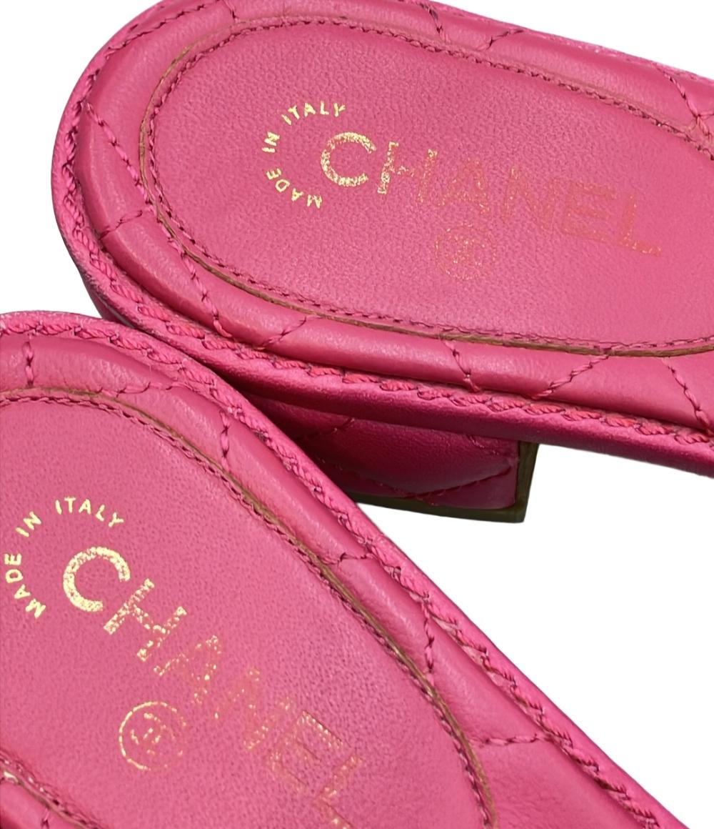 CHANEL ミュール サンダル マトラッセル レディース SIZE 35.5 23(cm) シャネル