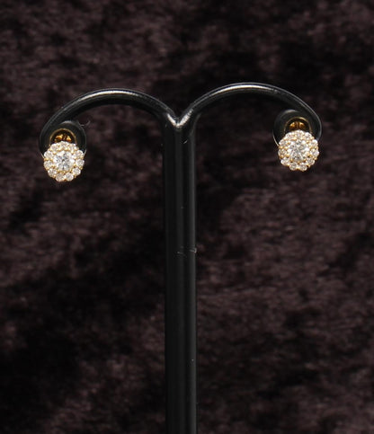 美品 ピアス K18 ダイヤ 0.12ct レディース