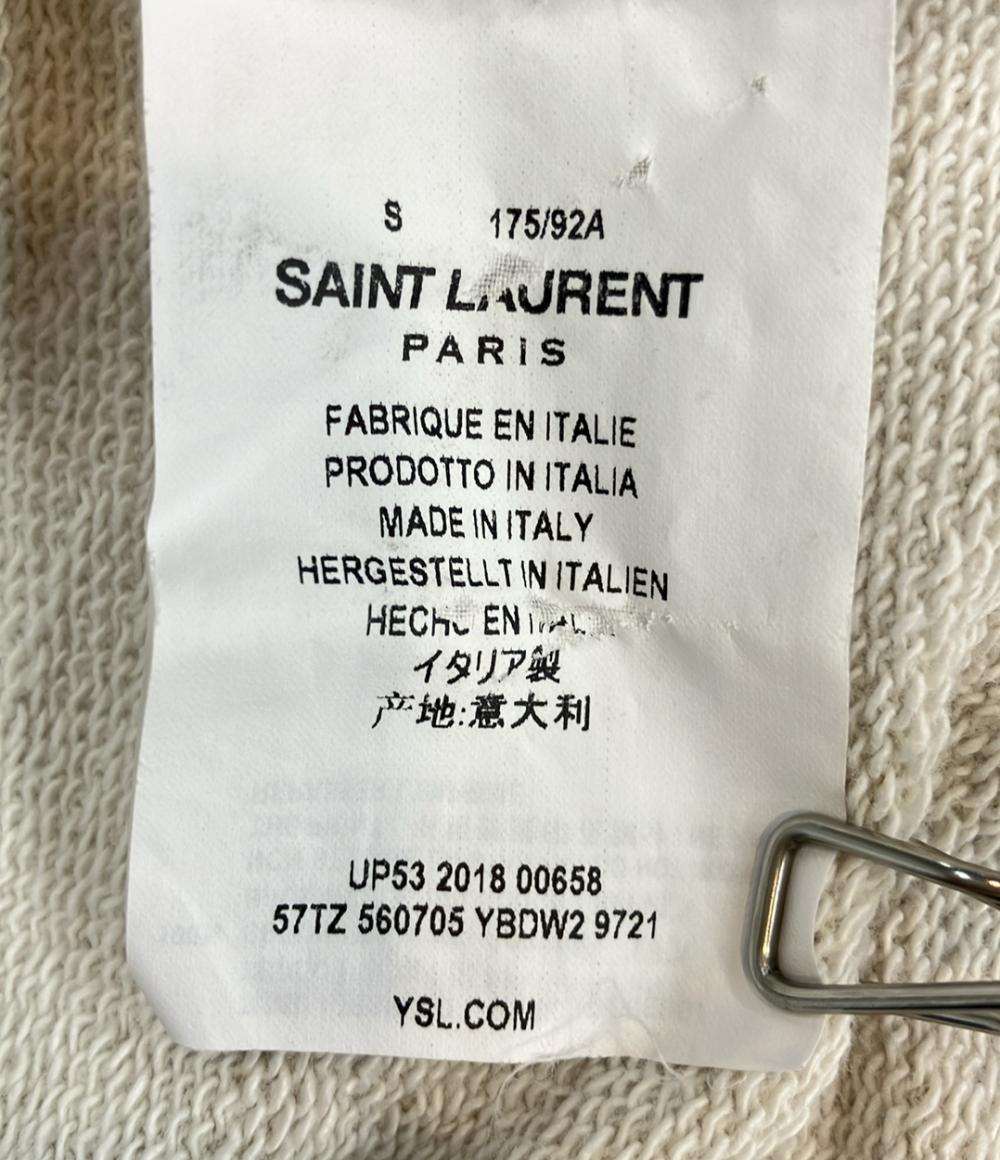 SAINT LAURENT PARIS スウェット ロボットプリント トレーナー ダメージ加工 メンズ SIZE S サンローランパリ