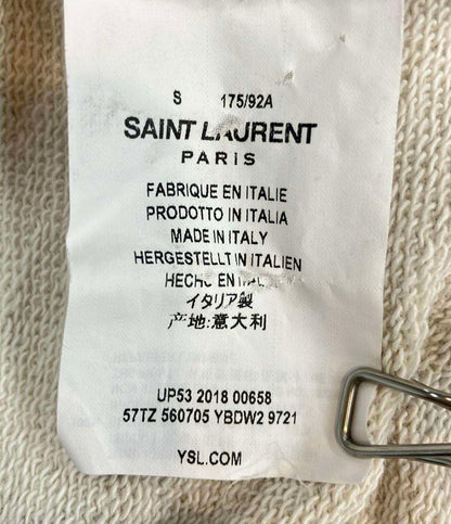 SAINT LAURENT PARIS スウェット ロボットプリント トレーナー ダメージ加工 メンズ SIZE S サンローランパリ