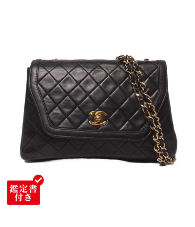 CHANEL チェーンショルダーバッグ ゴールド金具 シングルチェーン シングルフラップ 1番台 斜め掛け ダイアナマトラッセ レディース シャネル