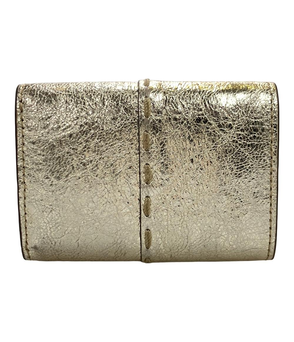 トリーバーチ 三つ折り財布 メタリック レディース Tory Burch