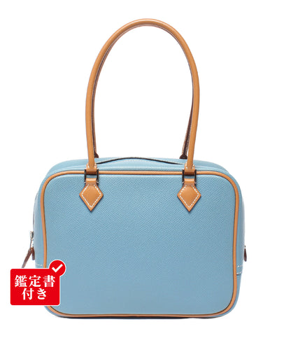 HERMES ハンドバッグ シルバー金具 □J刻印 ヴォーエプソン ミニプリュム レディース エルメス