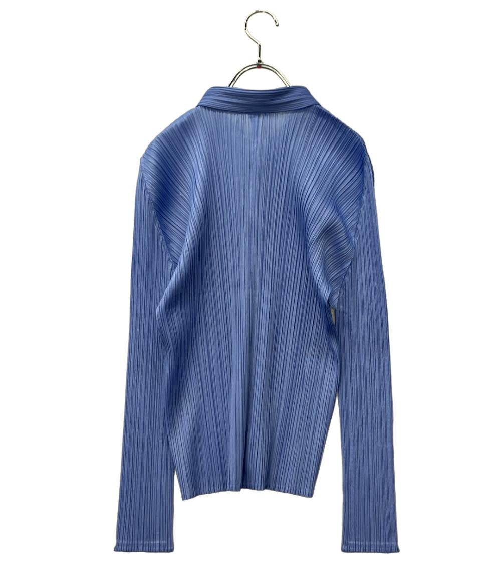 PLEATS PLEASE 長袖シャツ ブラウス ライトブルー プリーツ PLEATS SHIRT PP53JJ491 レディース SIZE 5 (XXL) プリーツプリーズ