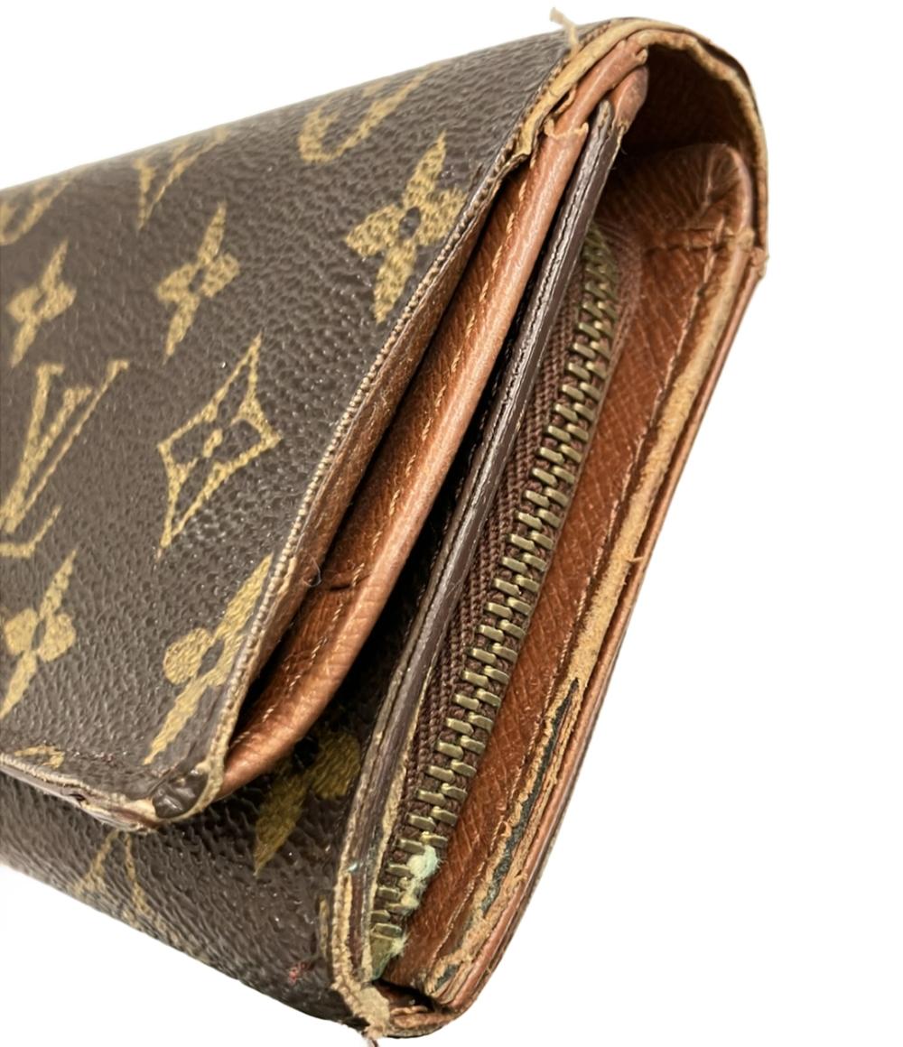 訳あり LOUIS VUITTON 二つ折り財布 ポルト モネ ビエ トレゾール モノグラム M61730 レディース ルイ・ヴィトン