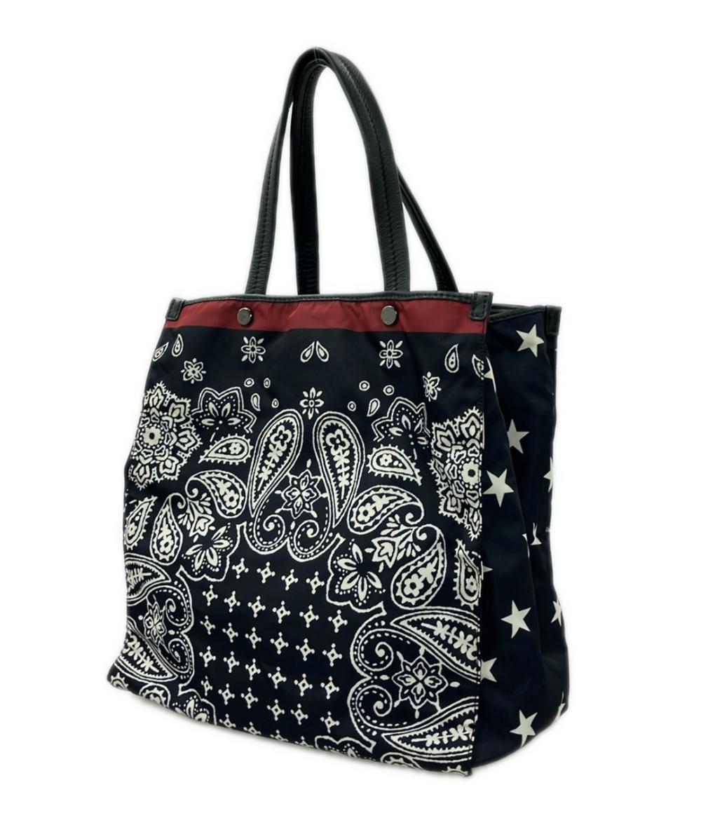 モンクレール ペイズリースター柄ナイロントートバッグ メンズ MONCLER