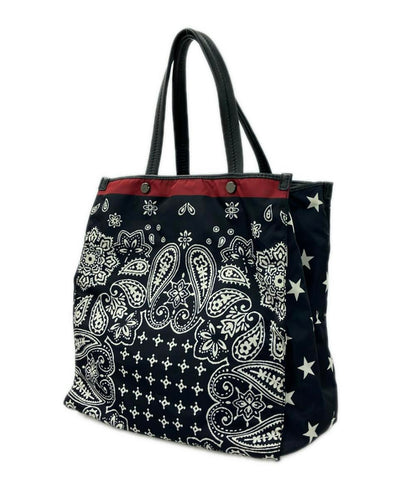 モンクレール ペイズリースター柄ナイロントートバッグ メンズ MONCLER